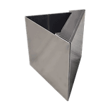 Panneau de signalisation 3D triangulaire vierge en aluminium avec étriers - 400x400 ou 700x700 mm
