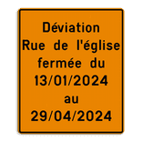 Panneau de Signalisation F39 - Situation Routière Modifiée Personnalisable