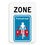 Verkeersbord SB250 ZONE F111 - Fietsstraat