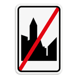 Verkeersbord SB250 F3b - Einde bebouwde kom