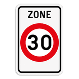 Verkeersbord SB250 F4a - Zone 30