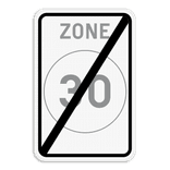 Verkeersbord SB250 F4b - Einde zone 30