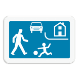 Verkeersbord SB250 F12a - Begin van een woonerf