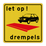 Verkeersbord OV0410  - let op drempels