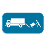 Verkeersbord SB250 G type IV onderbord - Enkel laden & lossen - 400x200mm