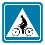 Verkeersbord SB250 F50 - Oversteekplaats fietsers