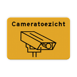 Informatiebord geel/zwart cameratoezicht - BP04