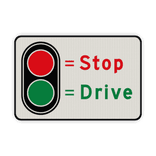 Verkeersbord t.b.v. automatische poort STOP - DRIVE