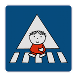 Attentiebord Dick Bruna - oversteken zebrapad - LV.AB.G7