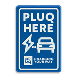 Verkeersbord oplaadpunt - huisstijl Pluq HERE - Per 50 stuks
