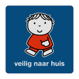 Attentiebord Dick Bruna - veilig naar huis - LV.AB.G18