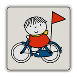 Attentiebord Dick Bruna - op de fiets - LV.AB.G11