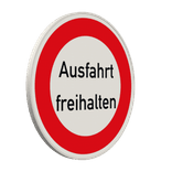 Verbotsschild - Ausfahrt freihalten - reflektierend
