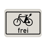 Verkehrszusatzeichen 1022-13 - E-Bikes frei