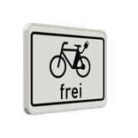 Verkehrszusatzeichen 1022-13 - E-Bikes frei