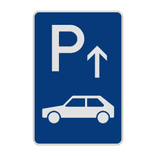 Parkschilder - Parkplatz mit Pfeil und Symbol nach Wunsch