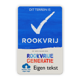 Rookvrij terrein - Informatiebord - Op weg naar een Rookvrije generatie - met logo