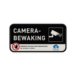 Camerabewaking bord rechthoek 2:1  reflecterend  - Met logo