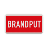 Brand bord met tekst brandput - reflecterend