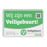 Buurtpreventiebord Veiligebuurt.nl initiatief van univé