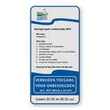 Informatiebord spelregels + logo full-colour opdruk