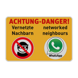 Warnschilder - WhatsApp-Gruppe Vernetzte Nachbarn
