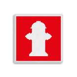 Brand bord met pictogram Brandkraan of  Fire Hydrant