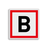Brand bord vierkant met pictogram Aansluitpunt droge blusleiding - reflecterend