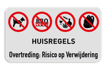 Informatiebord Privéterrein - Huisregels