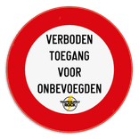 Informatiebord rond reflecterend met je eigen opdruk