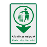 Informatiebord - Afval inzamelpunt - reflecterend