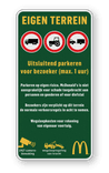 Informatiebord 1-2 McDonald's - Eigen Terrein