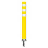 Pole Cone Traffic NSE fixe Ø80mm – jaune/blanc – 800 ou 1000mm