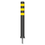Pole Cone Traffic NSE fixe Ø80mm – noir/jaune – 800 ou 1000mm
