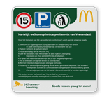 Informatiebord vierkant FC  Mc Donalds