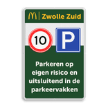 Informatiebord 2-3 McDonald's - Parkeren + tekstblok