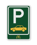 Informatiebord 2-3 McDonald's - Parkeerplaats Auto's