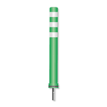 Pole Cone Traffic NSE fixe Ø80mm – vert/blanc – 800 ou 1000mm
