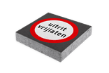 Symbooltegel uitrit vrijlaten - 30x30cm met facetrand