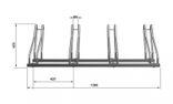 Fahrradparker aus verzinktem Stahl für 4 Fahrräder – einseitig