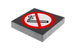 Symbooltegel verboden te roken - 300x300x60mm met facetrand