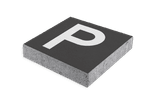 Parkeertegel parkeerplaats - 300x300mm met facetrand