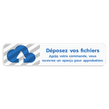 Panneau d'information 1200x250mm réfléchissant avec votre propre impression