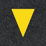 Marquage thermoplastique bouche d'incendie – triangle jaune 200x300mm