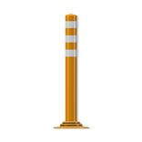 Pole Cone Traffic NF fixe Ø80mm – orange/blanc – 800 ou 1000mm