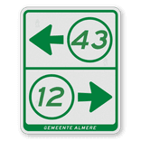 Knooppuntbord voor 2 richtingen - 300x380mm