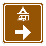 Panneau Touristique – Pictogramme Officiel + Flèche Directionnelle