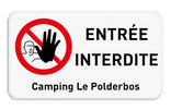 Panneau touristique - Pictogramme + texte + texte inférieur