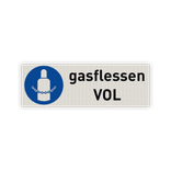 Bord gasflessen vol - reflecterend