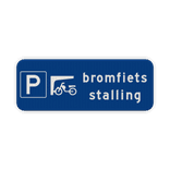 Parkeerbord bromfietsen stalling - reflecterend